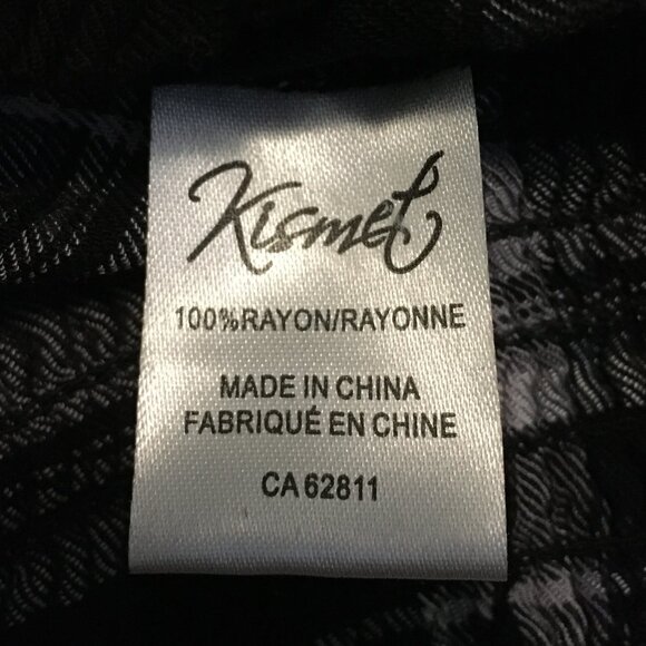 Black & White Plaid Rayon Ruch Waist Crop Top - Picture 10 of 15